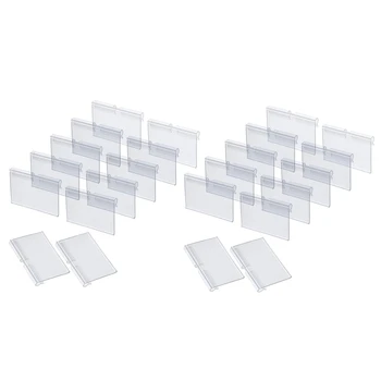 200 бр. прозрачни пластмасови държачи на етикети за телени рафтове, поставки за етикети с цена на дребно, употреба за означения на стоката (6 X 4 см)
