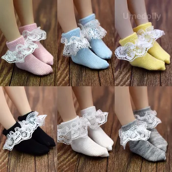 Нова 1 Чифт къси чорапи за кукли Blyth, подходящи за Licca, Azone, Redberry, Momoko, Barbies, Дантелени Чорапи, Аксесоари за кукольной Дрехи