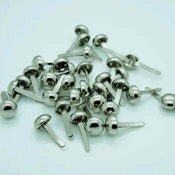 100шт 8 мм Сребристи метални изделия Кръг в Чантата си Крака Нитове Шипове Пиърсинг са подходящи за декорации в стил пънк-рок