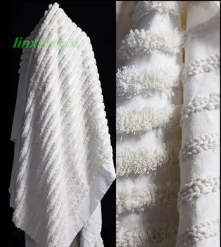 Деним Caterpillar, стеганая плат във формата на снежинки, с ресни, выгоревшая триизмерна структура, дизайнерски плат