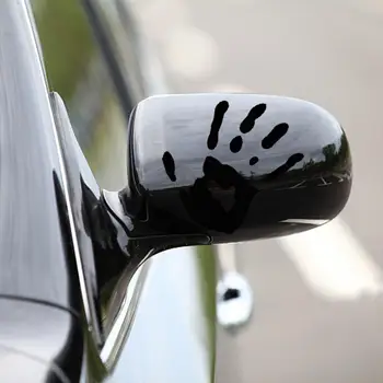 Водоустойчив стикер на колата от PVC с изображение на дланта, стикер за автомобил, ярки етикети върху дланта си върху огледалото на колата, цветни стикери с отпечатъци от ръце за ванове