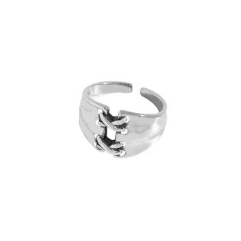Дизайн на малка група, персонални и универсални, ретро винтажное пръстен с каишка, женски пръстен от сребро проба 925