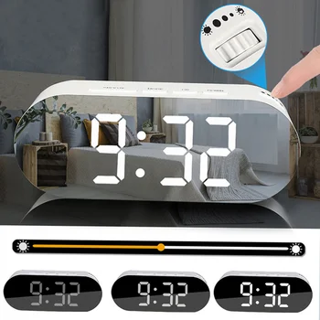 Нови домашни led електронни часовници настолни цифров часовник led дисплей на температурата настолни огледално Умни часовници, настолни часовници с термометър
