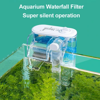 Аквариумный аквариум с водопад, външен окачен на кислород помпа, Филтър за вода, качеството на чиста вода за аквариум с малки рибки, Аксесоари за аквариум 2 W