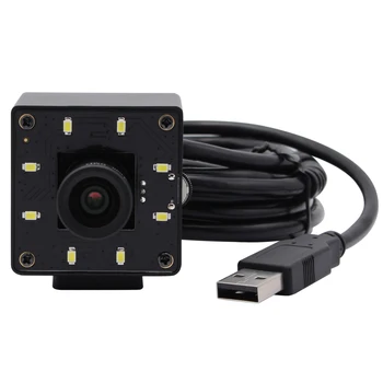 ELP 4K Мини-уеб камера MJPEG 30 кадъра в секунда 3840x2160 Уеб камера за видео наблюдение CMOS IMX415 Дневен/Нощен USB-Камера с Бели светодиоди