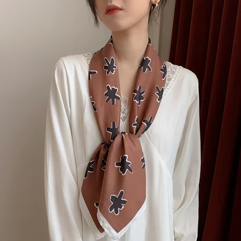 пролетно-летния нов дамски шал, благородна шал, луксозен копринен шал, кърпичка, плажен слънцезащитен шал Baotou 90Х90