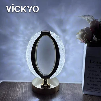 VICKYO Nordic Луксозна Настолна Лампа USB Charge LED Настолна Лампа Нощни лека нощ За Хол, Детска Спалня, Кабинет, Осветление, Орнаменти