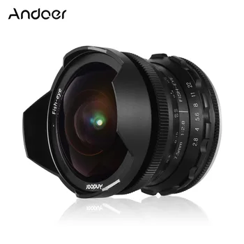 Обектива на камерата Andoer 7,5 мм F2.8 с Ръчно фокусиране 