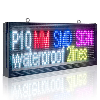 Интерфейс P10 104x40 cm Външна RGB 7-Цветен Led Табела Програмируеми Прокручивающаяся Обяви за Бизнес, Автомобили, магазин RS232