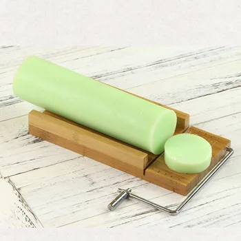 Практичен Регулируема бамбуков нож за мыловарения, Форма за рязане на хляб, набор от инструменти за рязане на сапун 