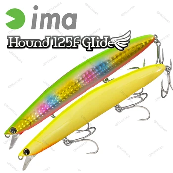 Япония Ima Hound 125F Glide 125 mm 20 g 0,7-1 м Плаващ Стръв, за Риба, риболов гольяна в Морската вода на големи разстояния, средният гмуркане