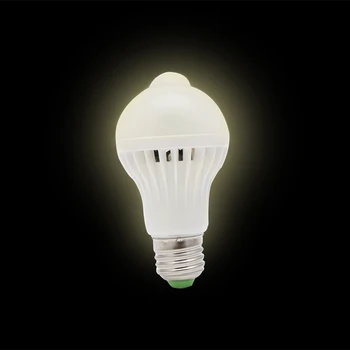 7 W E27 LED PIR Сензор за Движение за Автоматично Энергосберегающая Лампа с нажежаема Жичка G2AB