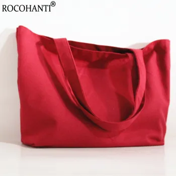 5 бр. на едро лого, сгъваема памучен холщовая чанта, тъканно чанта червен цвят
