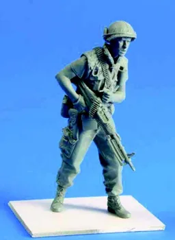 1/35 мащаб съвременни морски пехотинци армията на САЩ (включително 2 глави), миниатюри от смола времето на Втората световна война, комплект модели Безплатна доставка