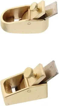 2 бр. Плоскостной дървообработващи инструменти на Месинг корпус Luthier Инструмент за направата на цигулка Plane Gold
