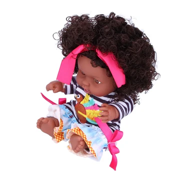 25 см/9.8 инча кукли в африканския стил за момичета, реалистична детска кукла, детски играчки за деца, подарък за деня на рожденияq8-051C