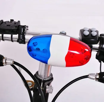 Вело аксесоари за велосипеди, фенерче, налобный фенер с 6 светодиода, 4 звукови сигнала, звънец, полицейска кола, светлинна тръба за велосипед