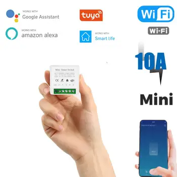 Приставка за разбиване на Wi-Fi Sasha Сам Smart Switch, автоматизация на умен дом, който е съвместим с Алекса Google Home, безжични ключове, таймер