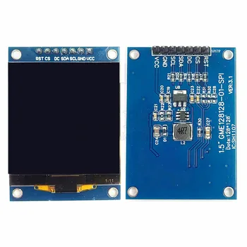 1,5-Инчов OLED-экранный Модул SPI 7Pin 128*128 КПГ SH1107 Drive Бял LCD дисплей С Ниска консумация на енергия 3V-5V