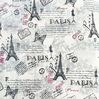 Плат Париж-Айфеловата кула, бельо памучен плат, ръчно изработени покривки за маси, ръчно изработени, на декоративно-приложното изкуство, текстил