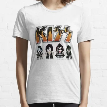 Групата Kiss -Герои на лого - Сладък дизайн за детски ризи, памучни тениски, дамски летни блузи, дамски 2023