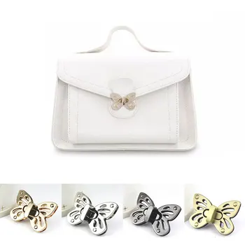 Реколта чанта-пеперуда с брава и ключалка, Метални профили с превръщането заключване, дамски чанти 