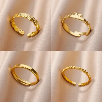 Пръстени от неръждаема стомана аксесоари y2k Пръстен Дамски Мъжки бижута на пръст Подаръчни комплекти бижута Пръстени дамски пръстени от неръждаема стомана