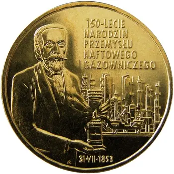 Полша 2003 150-годишнината на петролната и газовата промишленост, Айде монети в обращение 2 pln 100% оригинал