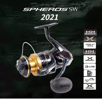 Оригинални Спиннинговые Риболовни Макари Shimano 2021 SPHEROS SW 5000XG 6000PG 8000HG 10000PG 14000XG 18000HG 20000PG Колелото за морски риболов
