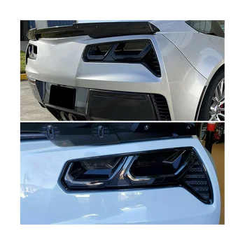 За Chevy Corvette C7 2014-2019, капак, заден стоп, тампон на задния противотуманную фаруху, аксесоари за етикети - Опушен-черен