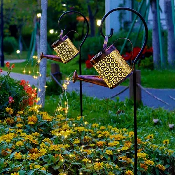 Слънчевата Лейка Осветява Външен декоративен окачен фенер, метален водоустойчив Слънчев градински лампа, подарък за масата, дворове, дворове, косене на тревата