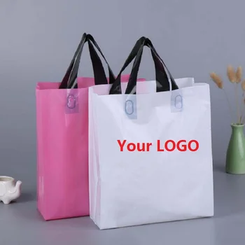 5000 бр./лот, пластмасова торбичка за бижута, подаръчни торбички за пазаруване с логото, много цветове за избор