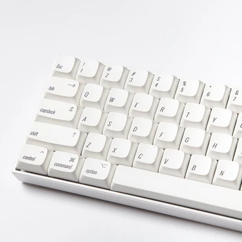 124 клавишите бели на цвят, ретро стил, с подплата от PBT-боя за механична клавиатура MX Switch XDA Profile Key Caps