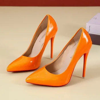 MODX 2023/модни банкетни сватбени обувки на висок ток m2, големи размери, на тънък висок ток
