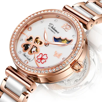 BOLYTE Дамски Механичен часовник Каишка от неръждаема Стомана Фаза на Луната Циферблат Дамски Ръчни часовници самостоятелно ликвидация Модни Relogios Femininos