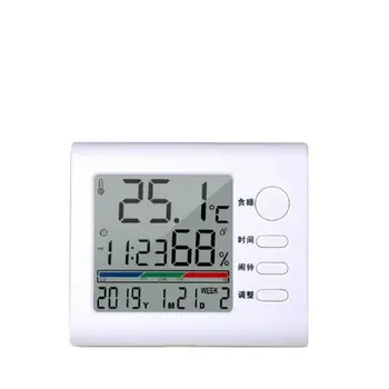 CX-401 Нов термометър Термометър за детска стая, термометър, подсветка на време и дата