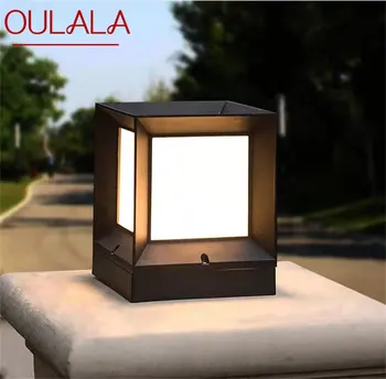 Външен слънчев кубичен лампа OULALA LED Водоустойчива Стълб за дома градината и двора