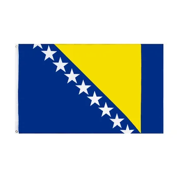 Флаг ЦЗЯХАО 3x5 фута 90x150 см, БИГ БА, Босна, Херцеговина, Флаг на Босна И Херцеговина