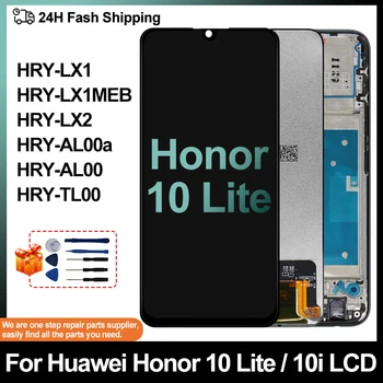 100% Нов За HUAWEI Honor 10 Lite Дисплей HRY-LX1 Сензорен цифров преобразувател на Едро на Резервни Части За Честта 10i LCD HRY-LX2