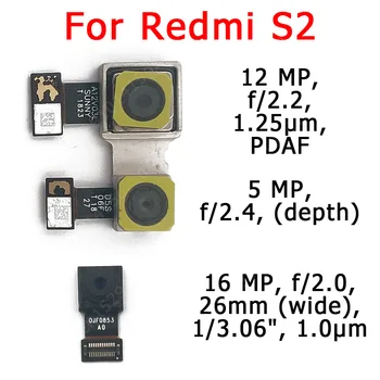 Оригиналната предната и Задната камера за Xiaomi Redmi S2, модул основен предна камера, гъвкав кабел, Резервни части за замяна на