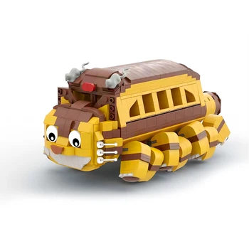 НОВА Аниме Хаяо Миядзаки Моят Съсед-Totoros Cat Автобус Градивен елемент Комплект Модел MOC Домашни Автомобил Фигурка Тухлена Детска Играчка Подарък