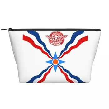Ассирийский флаг Сурйойо, Косметичка за жени, Козметичен Органайзер за пътуване, Модни Чанти за съхранение на тоалетни принадлежности Syriac на roza