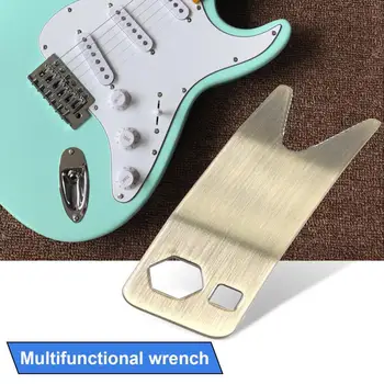 Гаечен ключ за китара Здрав многофункционален ключ за ремонт на китари Компактни дълги саксии Ключове крикове китара и аксесоари за обслужване на