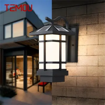 TEMOU Слънчев, с монтиран на стената лампа, Модерно Улично led аплици Водонепроницаемое Осветление Двор За Верандата, Балкона на Вътрешния Двор на Вилата на Пътеката