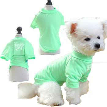 Зелена hoody с качулка за кучета, лятна облекло за кутрета, тънък костюм, риза с котка за малки кучета, hoody за френски булдог, дрехи за домашни любимци, L