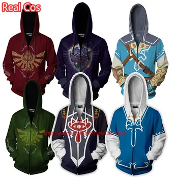RealCos The Legend, костюм за cosplay, hoody с качулка, ежедневното палто, яке Breath Of The Wild, спортна риза, блузи с качулка с цип