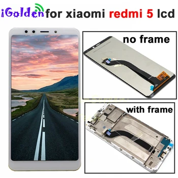 за Xiaomi Redmi 5 LCD дисплей, Сензорен екран Дигитайзер в събирането с рамка Резервни части 5,7 инча за Redmi 5 Redmi5 LCD