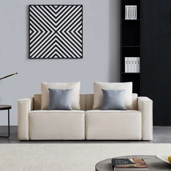 Модерен диван Мека мебел за дома, хол, почивка, Модерен декор, 2 места с възглавница, Лесен за сглобяване
