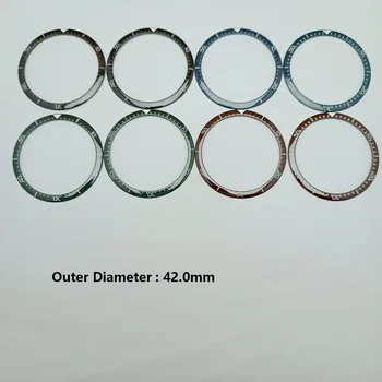 Поставяне на плоски керамични безеля 42,0 mm * 35,8 мм, резервни части за часовници, без подсветка