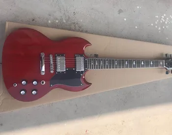 Електрическа китара SG G400 тъмно червен цвят корпус от махагон Хастар от палисандрово дърво Хромирани фитинги Благородна китара